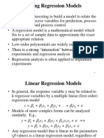 Fitting Regression Models for Prediction and Process Optimization