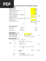 Lifting Lug Load Capacity Vs Crack Length Calculation