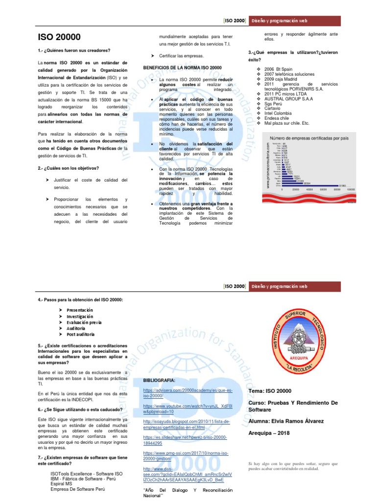 Certificación ISO 20000 en TI | PDF | Calidad (comercial) | Informática