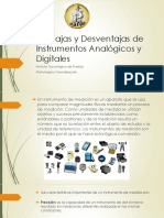 Ventajas y Desventajas de Instrumentos Analógicos y Digitales
