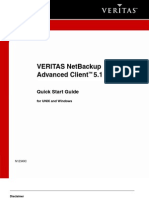 Veritas Netbackup Advanced Client 5.1: Quick Start Guide
