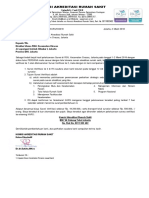 Surat Informasi Jadwal Survei Verifikasi Progsus Ke-2 SNARS Edisi 1 RSU. Kecamatan Ciracas, Jakarta
