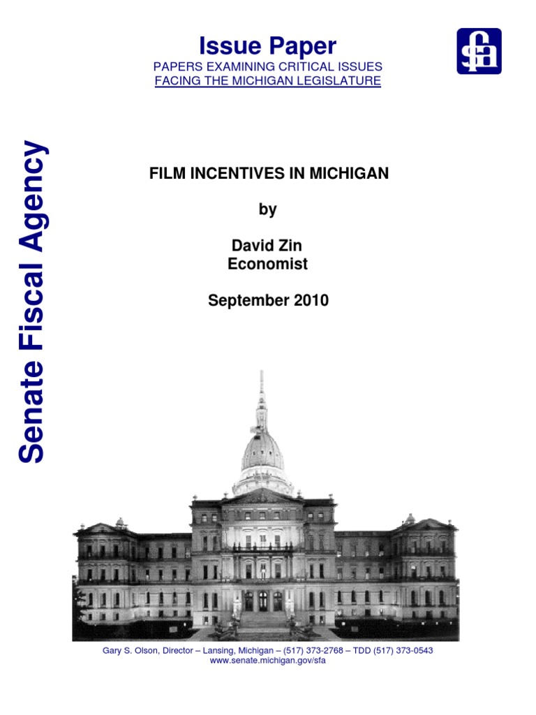 Michigan Film Incentives PDF Taxes Withholding Tax