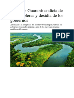 Acuífero Guaraní amenazado por petroleras