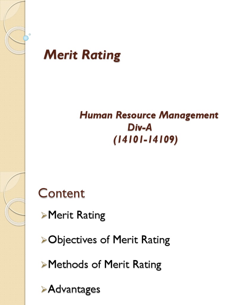 Understanding Merit Rating in HRM | PDF | Performance Appraisal ...