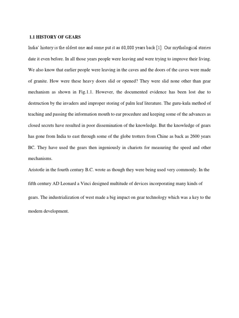 History of Gear PDF