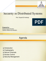 Security in Distributed Systems: Prof. Sayed El-Horbaty