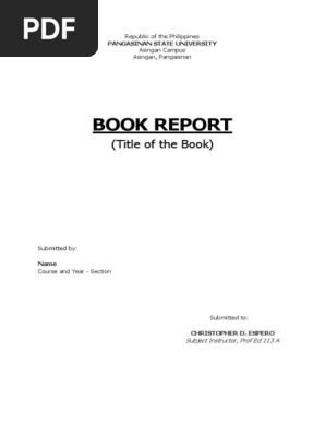 Book Report Writing Format