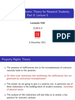 EC537 Microeconomic Theory For Research Students, Part II: Lecture 5