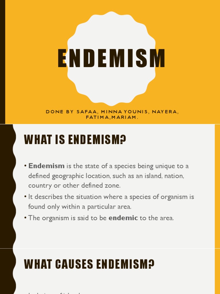 Endemism | PDF | Extinction | Biodiversity