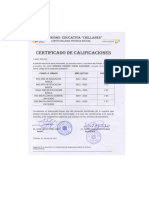 Certificado de Calificasiones