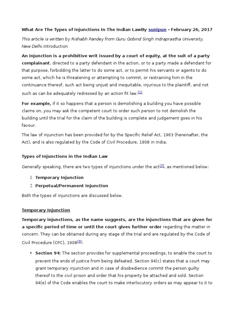Injunctions PDF Injunction Equity (Law)