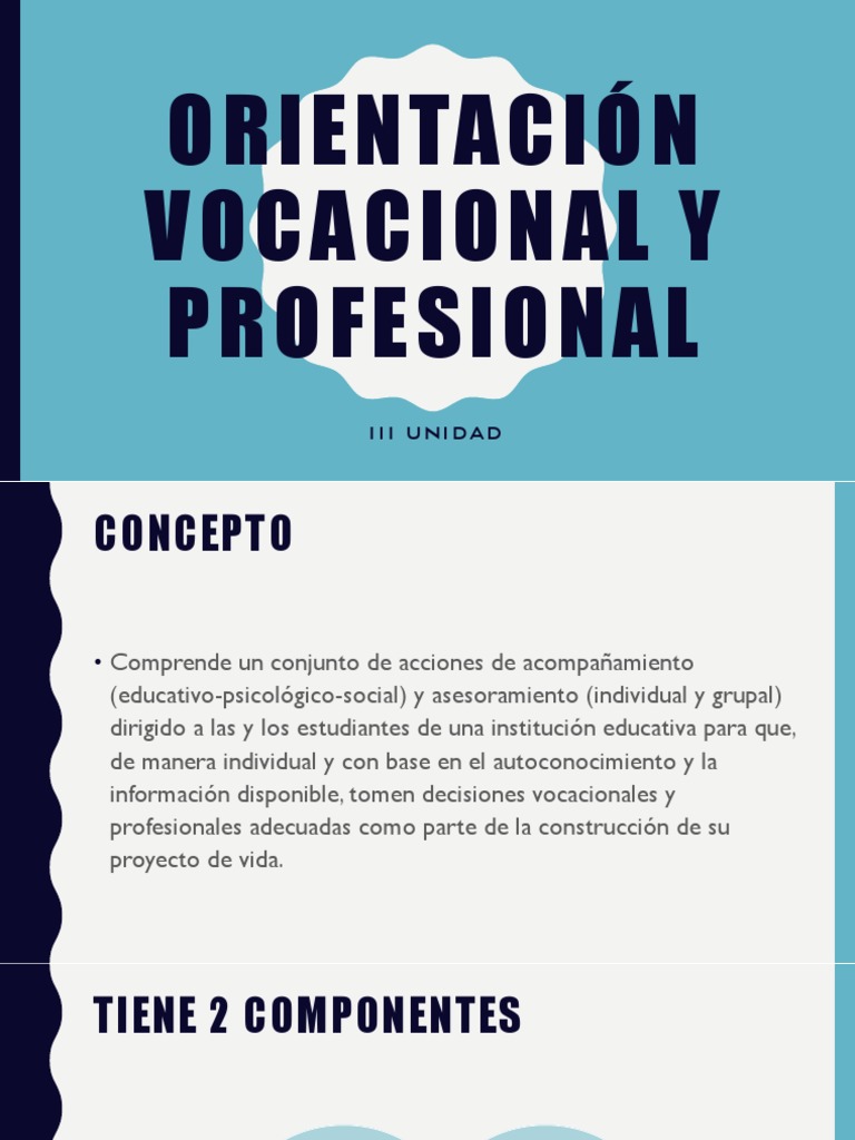 Orientación Vocacional y Profesional | PDF | Jardín de infancia | Toma ...