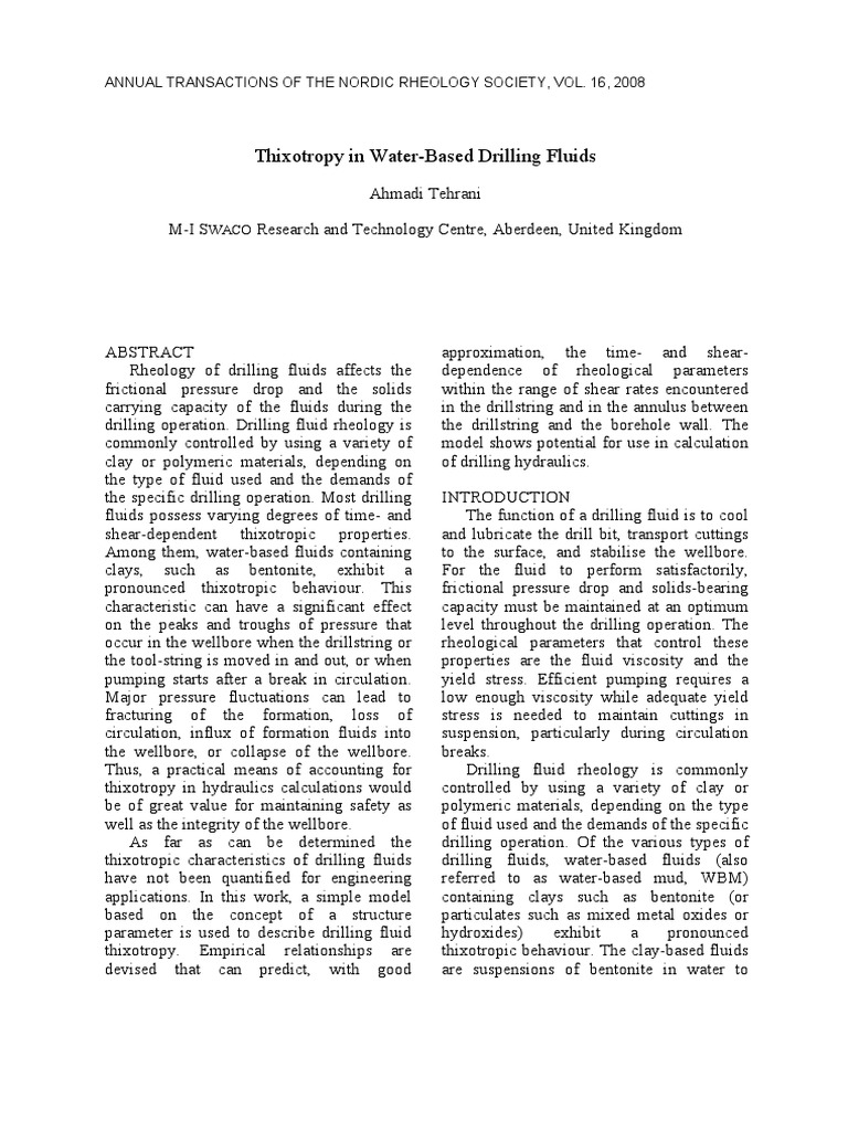 Thixotropy | PDF | Rheology | Shear Stress