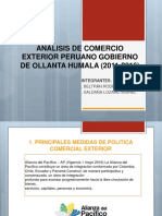 Comercio exterior Perú 2011-2016