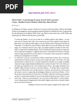 Bac Sujets De Francais 1re L Es S Important Pdf Romans Realisme Litterature