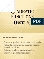 Presentation On Quadratic Functions