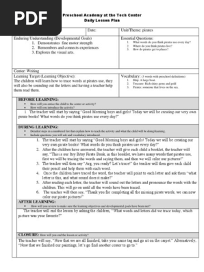 lesson plan pirate
