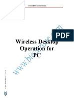 Wireless Desktop Operation For PC