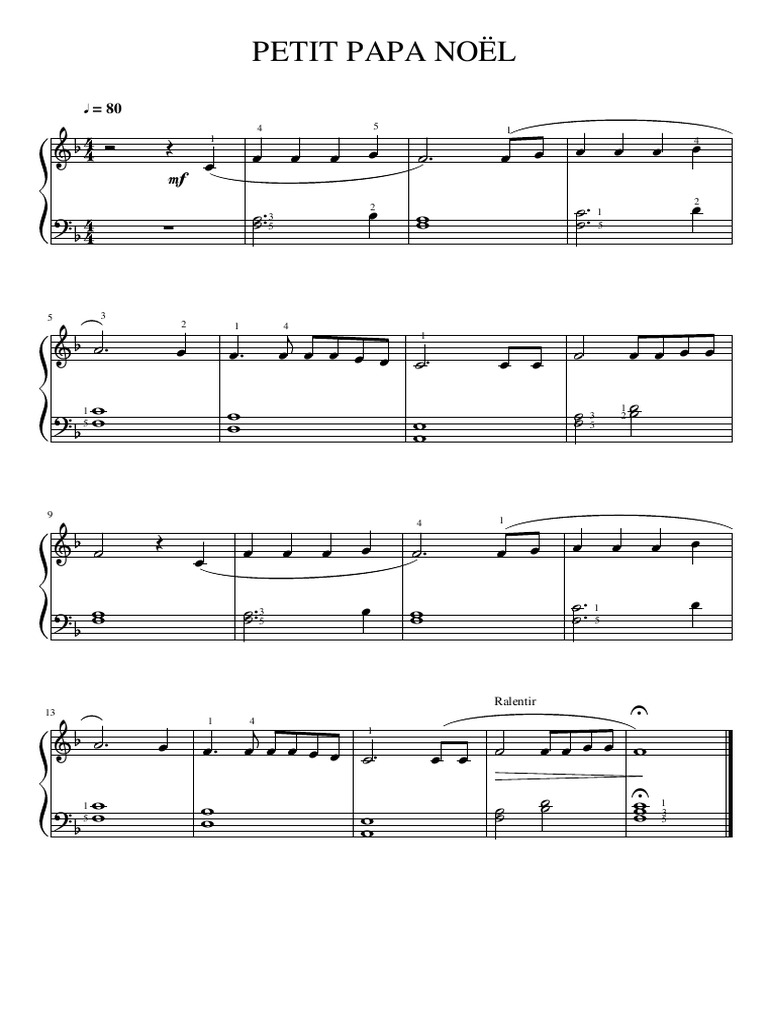Guitare Debutant Tablature Guitare Petit Papa Noel