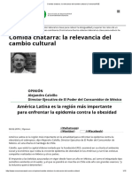 Comida Chatarra - La Relevancia Del Cambio Cultural - ComunicaRSE