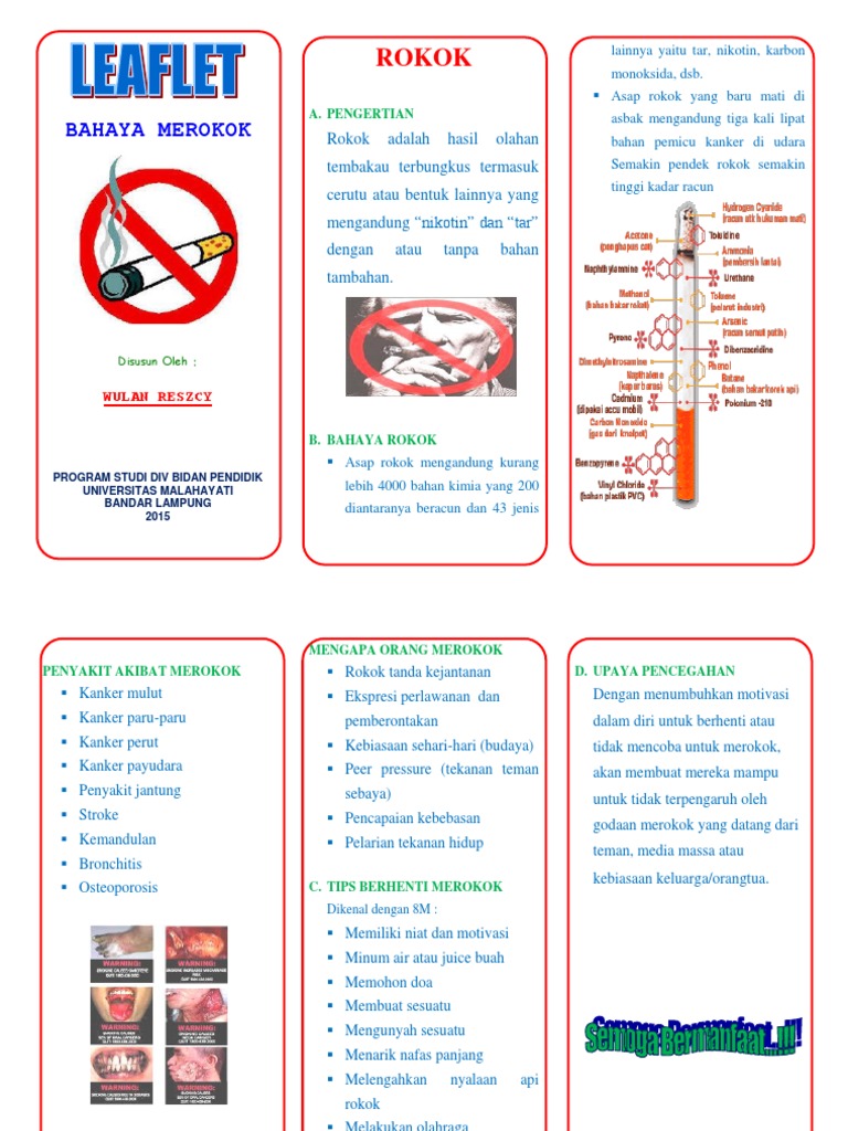 Leaflet Bahaya Merokok | PDF