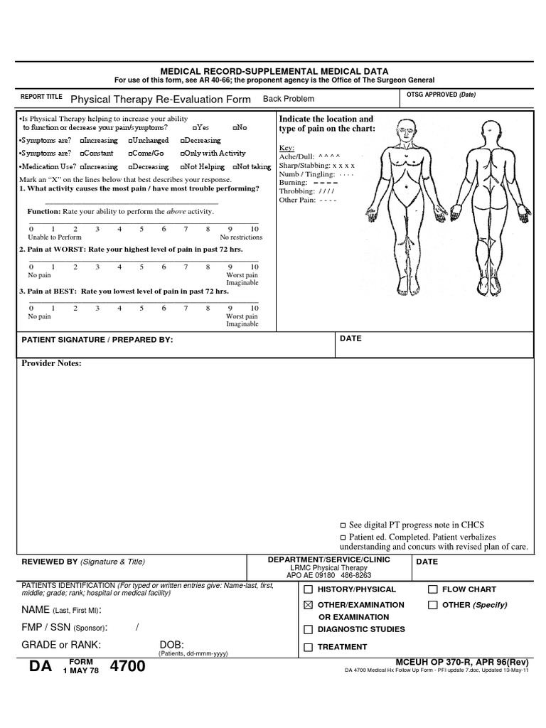 Back Pain Follow-Up | PDF | Back Pain | Pain