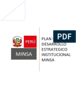 Plan de Desarrollo Estratégico Institucional del minsa