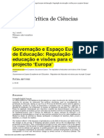 Futuro Da Educação Projecto Europa