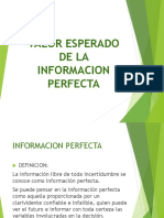 Valor Esperado de La Informacion Perfecta