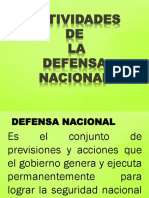 Actividades de La Defensa Nacional