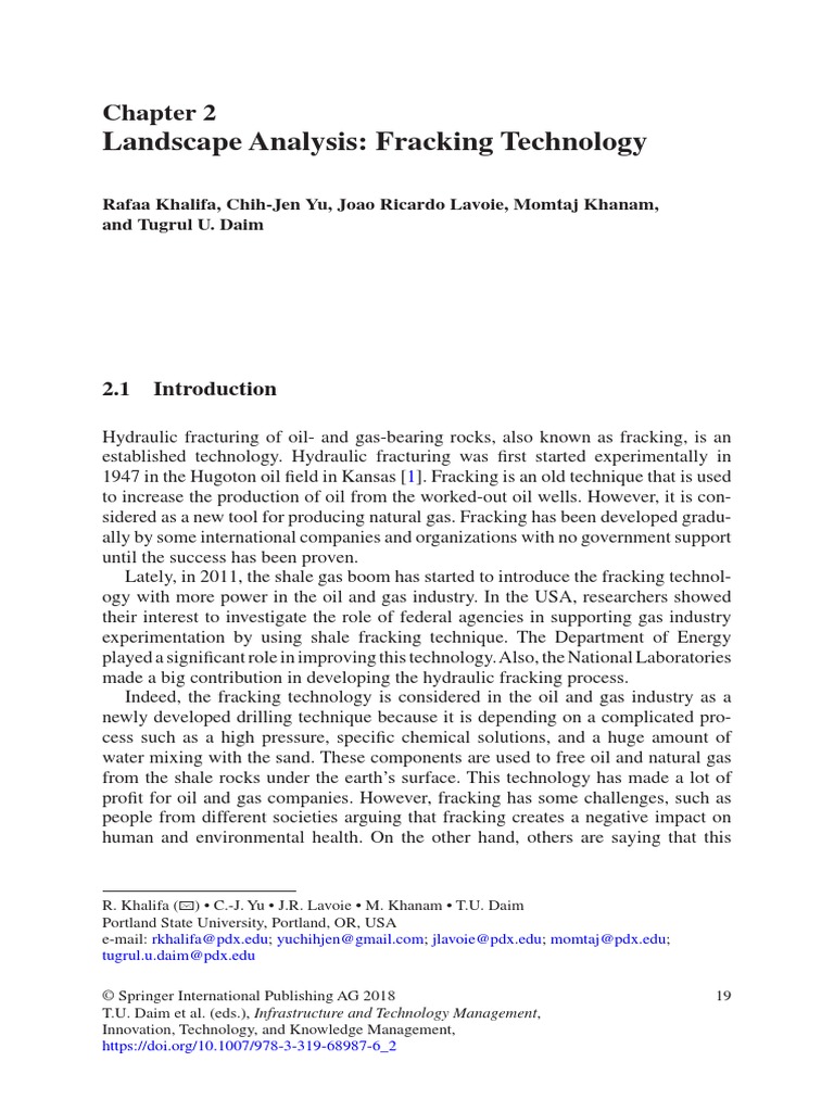 Landscape Analysis: Fracking Technology | PDF | Hydraulic Fracturing ...