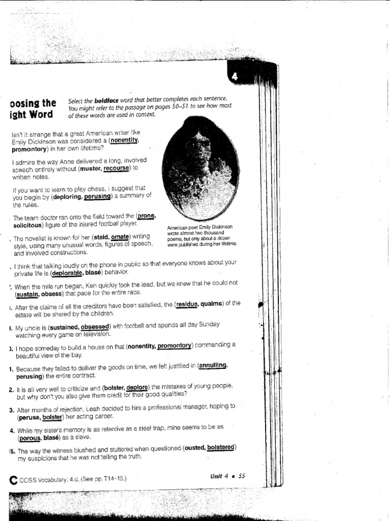 Vocabulary Workshop - Level C - Unit 4 Key | PDF