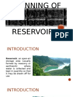Planning of Water Storage Reservoirs Sarah