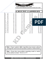 Gs Special Mock Test-21 (Answer Key) : Note: If Your Opinion Differ Regarding Any Answer, Please