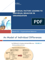 Individual Factors Leading To Individual Behavior in Organization