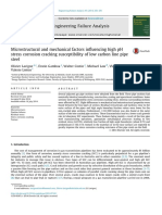 Microstructural and Mechanical Factors Influencing High PH SCC in Low Carbon Steel Pipe