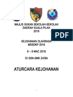Aturcara Kejohanan Balapan Dan Padang Mssdkp 2018