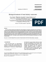 Biological Treatment of Meat Industry Wastewater