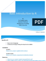 Introduction To R