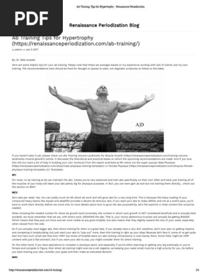 Ab Training Tips for Hypertrophy - Renaissance Periodization