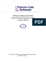 Diffusion Module (DICTRA) Console Mode Examples