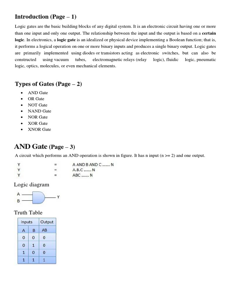 Logic Gates | PDF