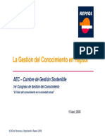 La Gestion Del Conocimiento en REPSOL. 2009