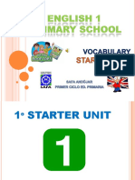 FLASH CARDS 1º Starter Unit PDF