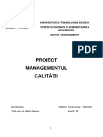 Proiect Managementul Calitatii