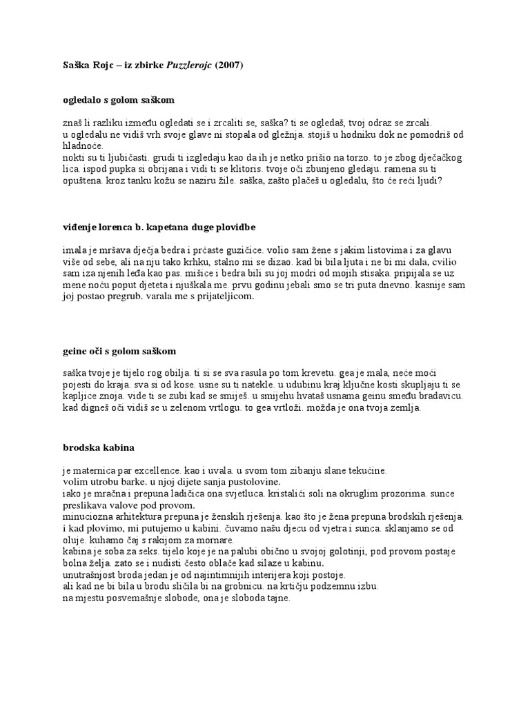 Saška Rojc - Pjesme | PDF