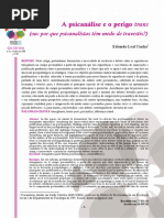 A Psicanálise e Trans Travesti