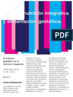 Taller de nutrición integrativa y alimentación gestática. 