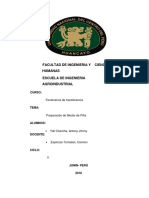 Elaboracion de Nectar de Pina